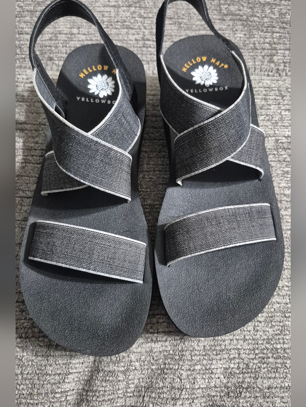 Yellowbox Mellow Mat  Womens Sizr 9 Black Strappy Sandals